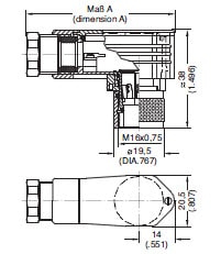 Amphenol-Tuchel C091D Circular Right Angle Connectors Diagram 