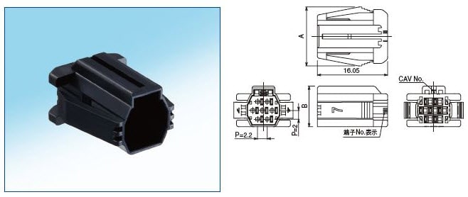 DF62 Slim In-Line Panel Mount Connector