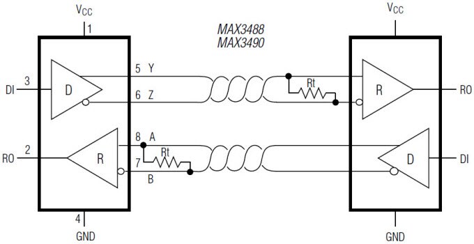 MAX349x Typical Operating Circuit