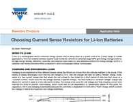 應用筆記:選擇電流感測電阻 應用筆記:選擇電流感測電阻