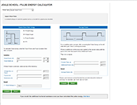 設計工具:脈衝能量計算器 設計工具:脈衝能量計算器