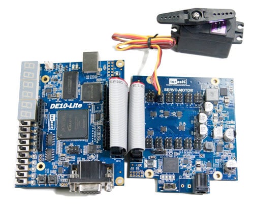 Servo Motor Kit connected to DE10-Lite Board