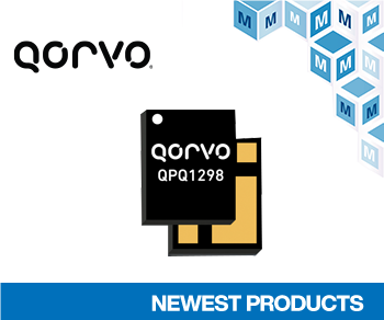 Now at Mouser: Qorvo QPQ1298 High-Performance BAW Filter for Sub Band 41 5G Network Infrastructure